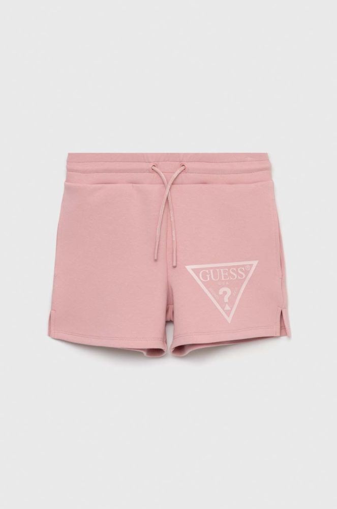 Дитячі шорти Guess колір рожевий з принтом (2871028)