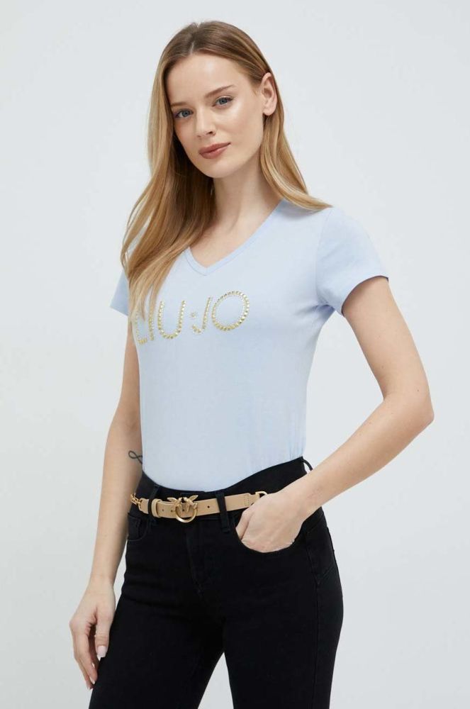 Футболка Liu Jo жіночий колір блакитний