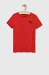 Дитяча футболка Puma ACTIVE Small Logo Tee B колір червоний з принтом