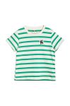 Дитяча бавовняна футболка Mini Rodini колір зелений візерунок