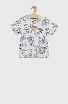 Дитяча бавовняна футболка United Colors of Benetton колір білий візерунок (3280130)