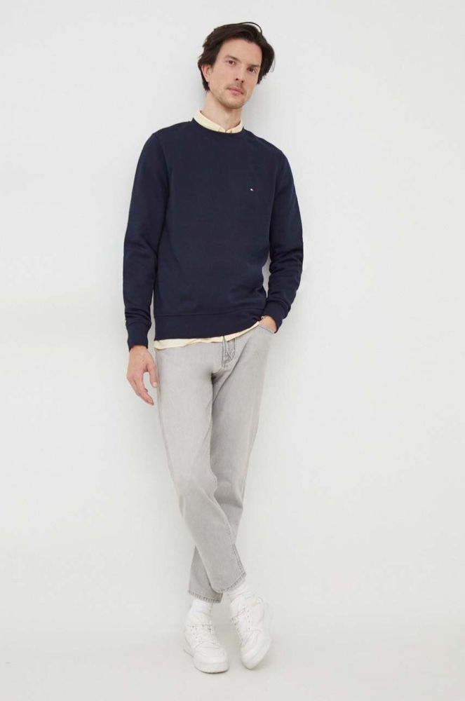 Кофта Tommy Hilfiger чоловіча колір синій однотонна (3681700)