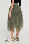 Спідниця Answear Lab колір зелений midi розкльошена